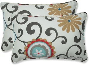 Floral Indoor/Outdoor Accent Throw Pillow Plush Fill, Weather, and Fade Resistan - Picture 1 of 12
