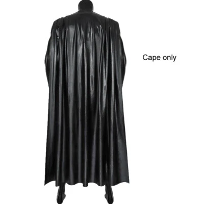 2022 The Batman Bruce Wayne Robert Pattinson Cosplay Cape Faux Leather Cloak ## - Image 1 of 4