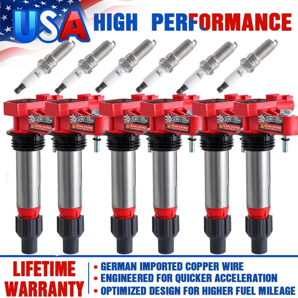6x Ignition Coils+Spark Plugs for 2010-2015 Chevrolet Traverse Camaro 3.6L UF569 - Image 1 of 4