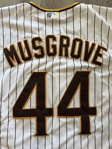 JOE MUSGROVE SAN DIEGO PADRES STITCHED JERSEY WHITE Size 44
