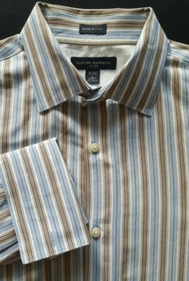 Camisa de algodón manga larga ajustada moderna tejida Italia BANANA REPUBLIC para hombre - Grande Foto 1 de 3