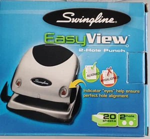 SWINGLINE Easy View 2-Loch-Locher mit Papierausrichtungsanzeige NEU - Bild 1 von 4