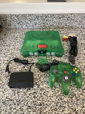 Nintendo N64 Jungle Green System Console + OEM Controller Tested & Work