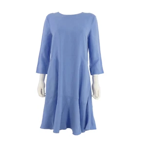 COS Dress Blue Cirlce Cut Knee Length Relaxed 100% Lyocell size UK 10 EUR 38 - Picture 1 of 14