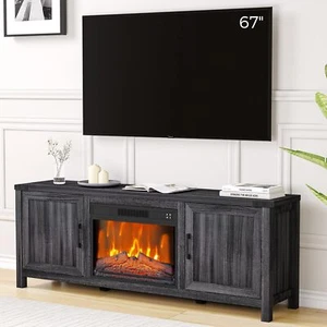 🔥Electric Fireplace TV Stand Fits TVs up to 65 Inc 23" Electric Fireplace Remot - Picture 1 of 7