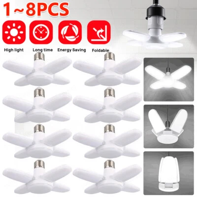 E27 LED Garage Light Bulb 28W Deformable Ceiling Fixture Lights Workshop Lamp - Image 1 of 4