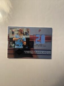 2004 Leaf Limited Team Threads Mike Schmidt/Jim Thome Patch /100 #TT-10 C01
