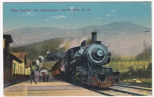 Base Station Mt. Washington White Mountains New Hampshire Vintage Train Postcard - Picture 1 of 2