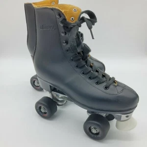 Chicago Roller Skates Pro Star Black Men's US Size 7 2009 Metal Frame - Nice! - Picture 1 of 11