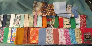 Lot 300+Vintage Quilting Squares Cotton Fabric 90s Era flowers Plain Handcut 4" - Picture 1 of 7
