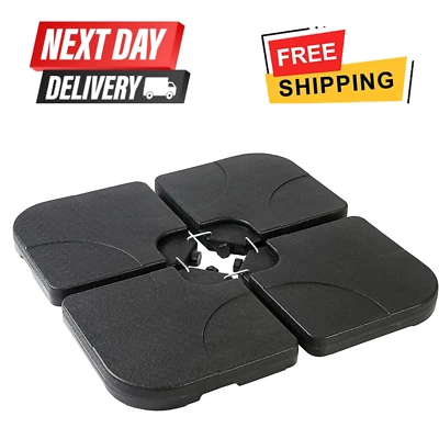 4 PCS Parasol Base Garden Patio Outdoor Umbrella Stand Holder Square Heavy Duty - Image 1 of 2