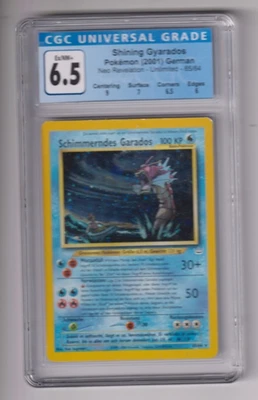 SHINING GYARADOS 65/64 NEO REVELATION 2001 GERMAN HOLO POKEMON TCG CARD CGC 6.5 - Image 1 of 2