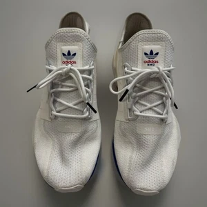 Adidas NMD R1 V2 White Lush Red Blue Men's Size 9.5 US 675001 FX4148 - Picture 1 of 5