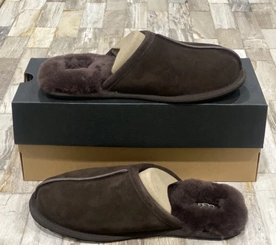 * Новый * UGG SCUFF Мужские тапочки замши цвет коричневый овчины подкладка размер 7 - Изображение 1 из 4