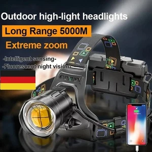 250000LM P100 LED-Scheinwerfer Zoombare im Freien Angelkopf Taschenlampe DE - Bild 1 von 12