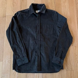 Topman velluto a coste con bottoni manica lunga grigio scuro uomo piccolo nuovo con etichetta - Foto 1 di 9