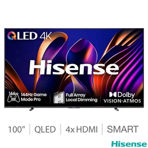 Hisense 100" E7N PRO 4K QLED Smart TV Dolby Vision Freeview Play WiFi - Picture 1 of 7