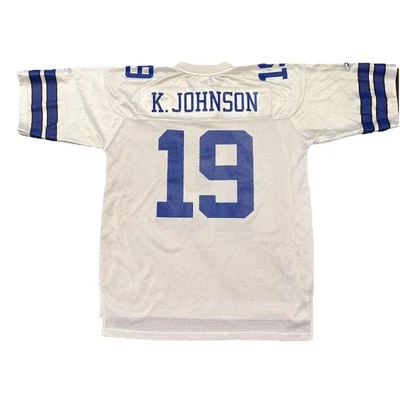 Dallas Cowboys Keyshawn Johnson Jersey Large Mens Reebok White - Image 1 of 4