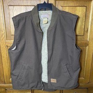 C.E. Schmidt Workwear Sherpa gefütterte Canvas Weste Herren XLarge braun TV538B Reißverschluss - Bild 1 von 14