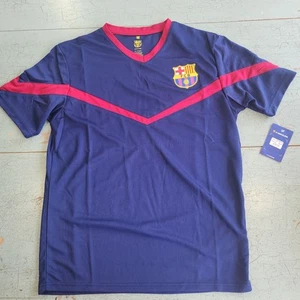 FC Barcelona Retro Style Trikot - Navy mit roten Akzenten, Erwachsene Medium - Bild 1 von 8