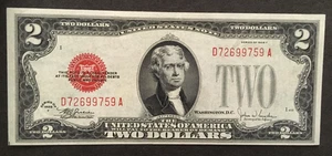 FR 1507 $2.00 Note Red Seal Series 1928 F uncirculated fresh DA Block - Picture 1 of 2
