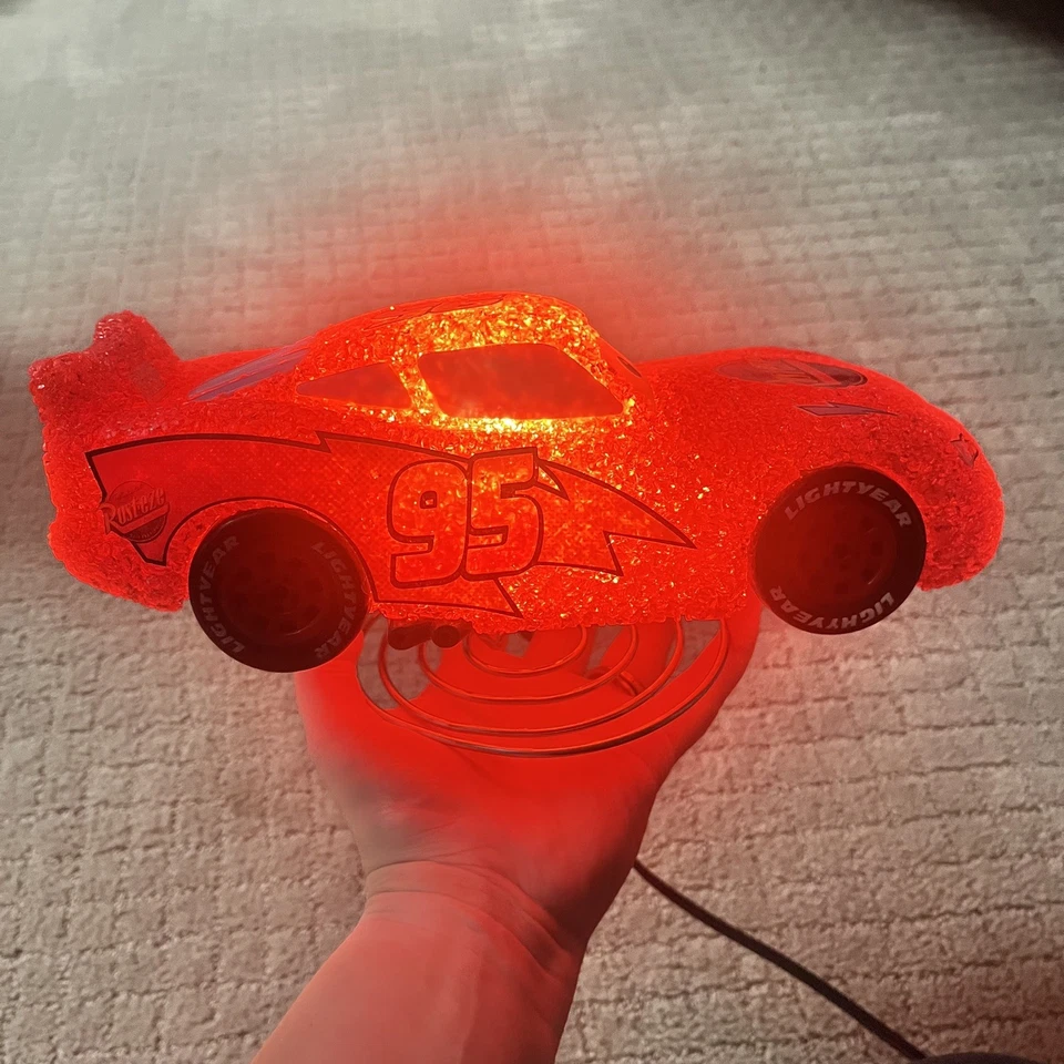 Disney Pixar Cars Lightning McQueen Light-Up Lamp Table Top Light Works 2006 - Image 1 of 4