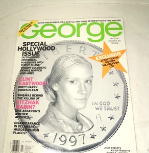 George Magazine March 1997 Julia Roberts as Susan B Anthony +Clint Eastwood - Picture 1 of 8