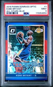 Kobe Bryant 2016-17 Panini Donruss Optic All Stars Blue #1 - RARE /49 - PSA 9 - Picture 1 of 2