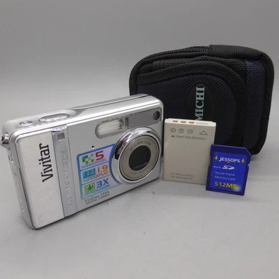 Vivitar Digital Camera Vivicam 5340s 5.0MP Silver Tested - Image 1 of 4