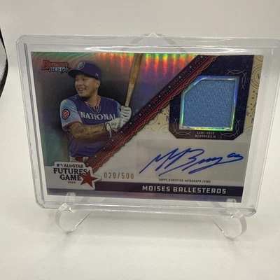 2024 Bowman's Best- MLB All-Star Futures Game Relic Auto Moises Ballesteros /500 - Imagem 1 de 2