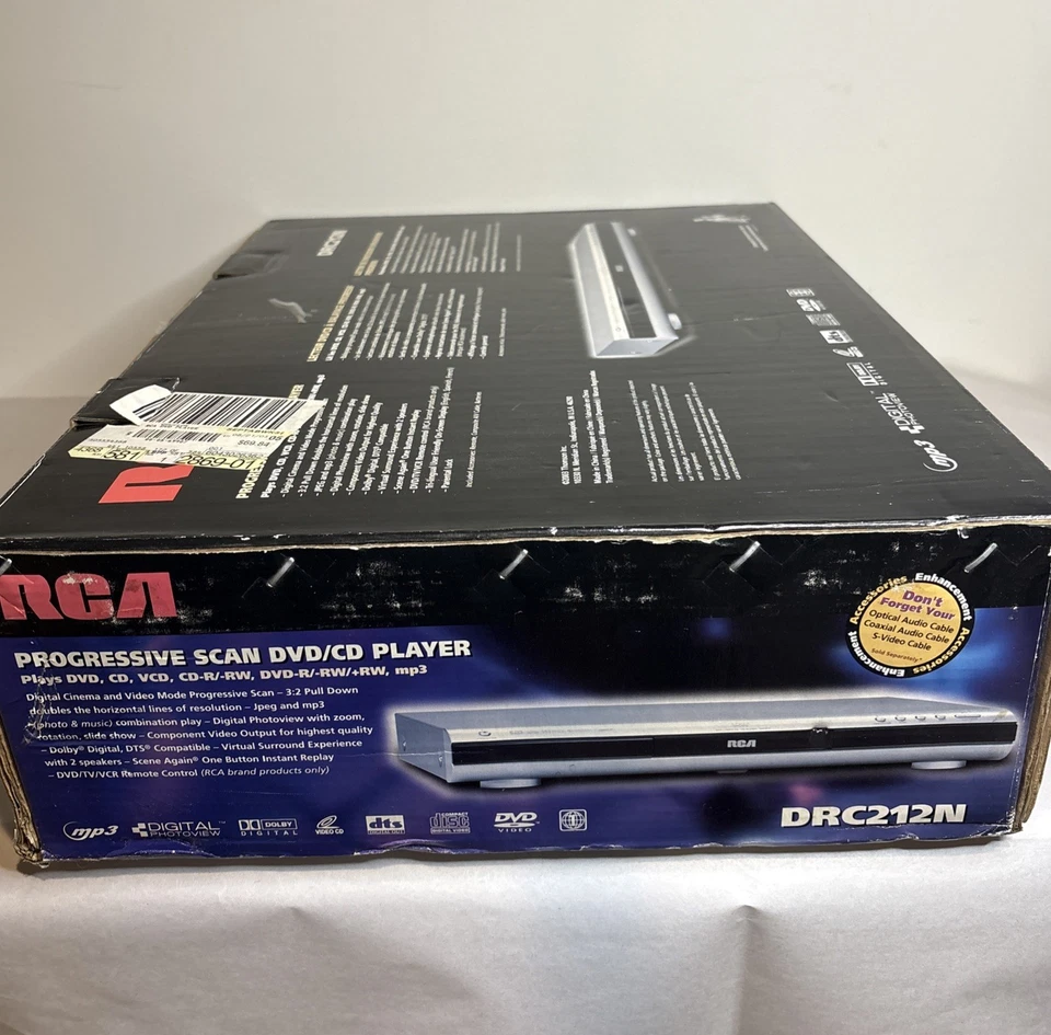 Reproductor de DVD-R/-RW/CD-R/-RW/-RW/MP3 RCA DRC212N, nuevo en caja abierta Foto 1 de 4