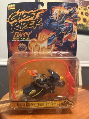 Ghost Rider Flamin' Stunt Cycles Ghost Rider's Ghost Fire Cycle 1995 Toy Biz NEW - Image 1 of 4