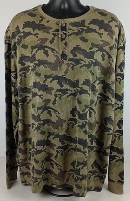 CE Schmidt Workwear Men's 3XL Green Camouflage Waffle Weave Long Sleeve Shirt - Image 1 of 4