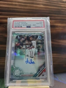 2019 Bowman Chrome Prospect Refractor Isranel Wilson PSA 10 GEM MT Auto - Picture 1 of 4