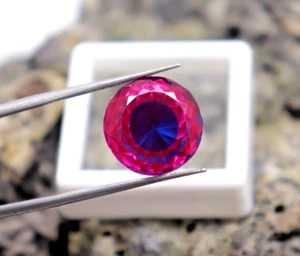 Seltener gefundener rosa & blauer Pitambari Saphir AAA lose runder Schliff 12 kt zertifizierter Edelstein - Bild 1 von 9