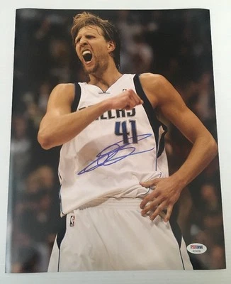Dirk Nowitzki Signed Autographed 11x14 Photo Dallas Mavericks PSA/DNA COA - Image 1 of 2