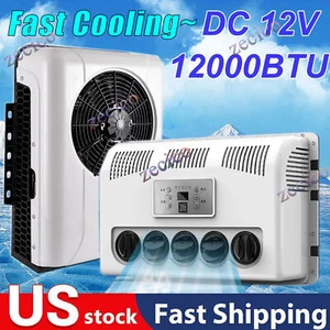 12V Split Air Conditioner 12000 BTU AC Kit Fit for Cab Semi Truck Bus Caravan RV - Picture 1 of 14