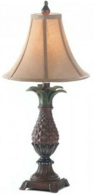 Classic Pineapple Table Lamp with Neutral Shade - Image 1 of 2