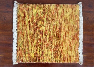 Wool Rugs Yellow Handmade Abstract Kitchen Table Mat Pleacmats Decor Small Rugs - Picture 1 of 4