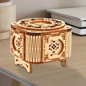 3D Wooden Puzzle Box Storage Musical Jewelry Box for Woman Man Adults Teens - Picture 1 of 7