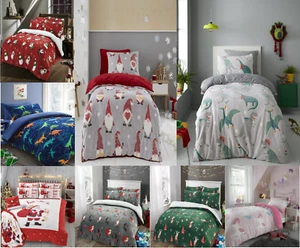 WEIHNACHTEN Teddybär Fleece Bettdecke Steppdecke Bezug weich kuschelig extra warm Bettwäsche Set  - Bild 1 von 56