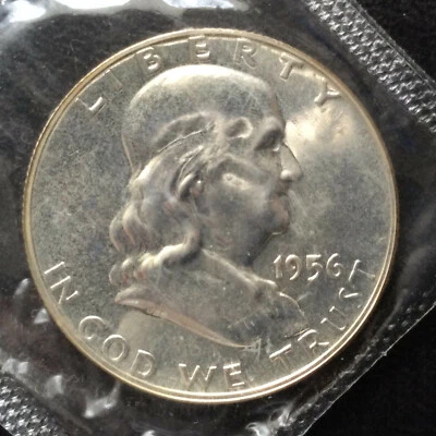 1956 Franklin Proof Silver Half Dollar U.S. Coin  A5655 - Image 1 of 4