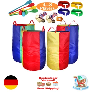 Outdoor Spiele Kindergeburtstag – Sackhüpfen, Eierlauf, 3-Bein-Rennen Set - Bild 1 von 7