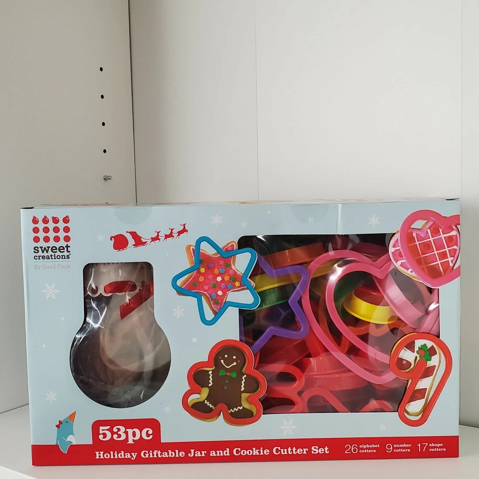 Cortadores de galletas Sweet Creations 53 piezas números del alfabeto formas navideñas Pascua Navidad Foto 1 de 4