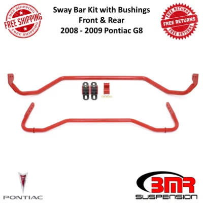 Kit de barra oscilante dianteira e traseira vermelha suspensão BMR com bucha para 2008-2009 Pontiac G8 - Imagem 1 de 4