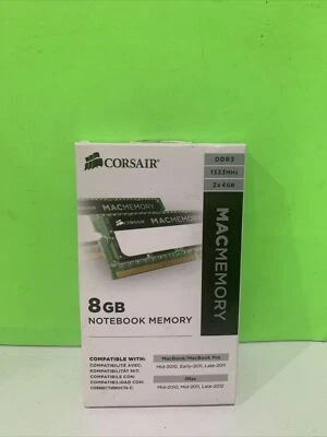 CORSAIR 8GB (2 x 4GB) DDR3 1333 (PC3 10600) Memory for Apple Model CMSA8GX3M2A13 - Image 1 of 4