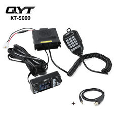 QYT KT-5000 25W Mini Car Radio Receiver VHF UHF FM Two Way Radios + USB Cable