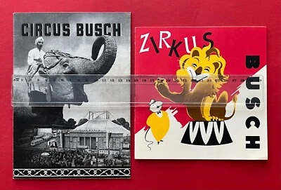 2 x DDR Broschüre 1954/66 Zirkus CIRCUS BUSCH   ( F22857 - Bild 1 von 4