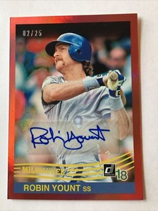 2018 Panini Donruss Retro Red 1984 Signatures Robin Yount #84S-RY Auto #ed 2/25!