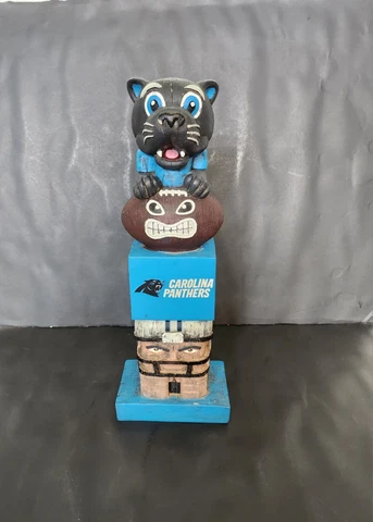 Carolina Panthers NFL Tiki Totem Lawn Garden Statue all weather Figure Cover